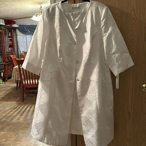 White coat and dress suit